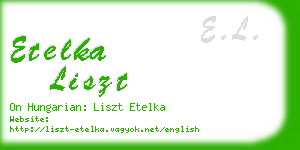 etelka liszt business card